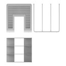 Подставка для бумаг пластиковая сетчатая 3-секционная, серая (2/20) 10480