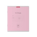 Тетрадь 24л. кл., обл. мелов., "Классика (розовый)", (10/160), Полиграфика 35330