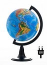 Глобус (d=150мм) физический, с подсветкой, Глобусный мир 10004