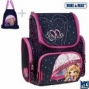 Рюкзак школьный "ELLA"+мешок для сменной обуви, с ортопедической спинкой, индиго, h=36см 1074-MM-502