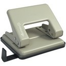 Дырокол 20 листов Attomex металлический с линейкой, в картонной коробке, серый 4020304