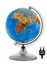 Глобус (d=200мм) физический с подсветкой, Глобусный мир 10300