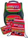 Рюкзак школьный ортопедический КРАСНЫЙ БОЛИД в комплекте с пеналом и мешком для обуви, Феникс + 36349