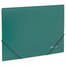 Папка на резинках BRAUBERG стандарт, зеленая, до 300 листов, 0,5мм,  227710