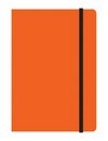Записная книжка фА6, 120л. кл., на резинке, "STUDY UP", оранжевый, Полиграфика, (1/128) 39482